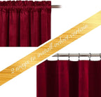 NICETOWN Christmas Red Velvet Curtains and Drapes - Image 2