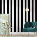 Jeweluck Black and White Wallpaper Peel and Stick Wall Paper 17.7”x236.2” Black by Jeweluck