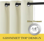 NICETOWN Blackout Sliding Door Curtain 84 inches Long, Grommet Patio Door - Image 3