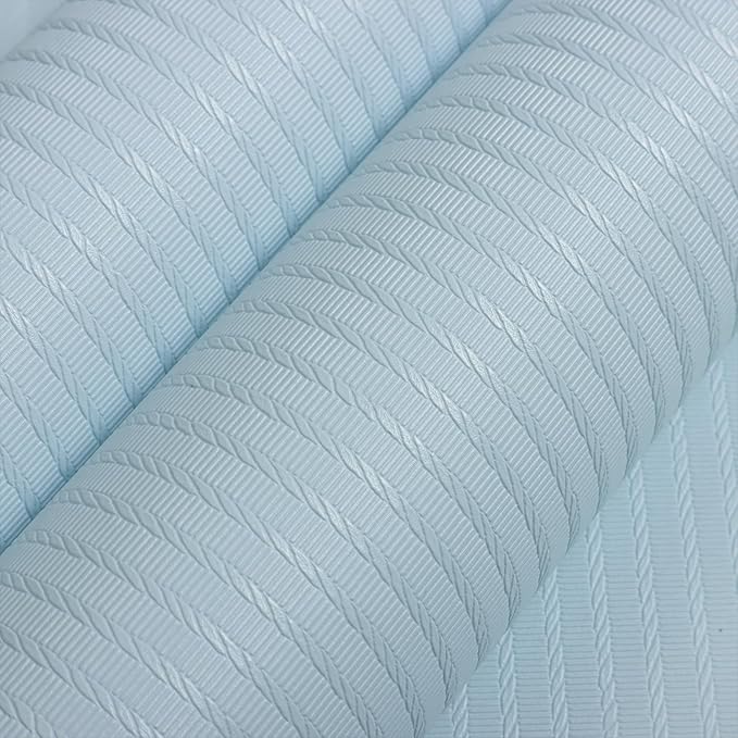 Orainege Peel and Stick Wallpaper Light Blue Wallpaper 15.7"x118.1" Textured by Orainege
