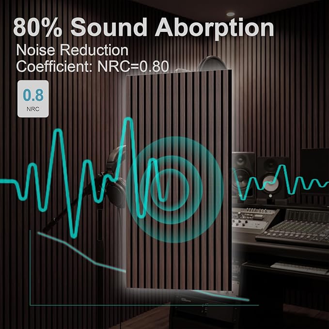 Wood Slat Acoustic Wall Panels-3D Fluted Sound Absorbing Panel - Image 2