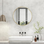 NEWBULIG 20 Inch Round Wall Mirror, Bathroom Mirror - Image 7