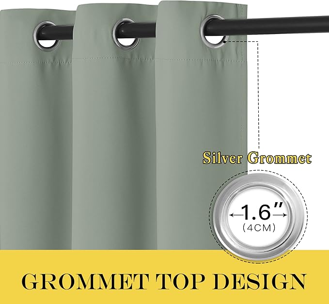 NICETOWN Blackout Sliding Glass Door Curtains, Room Darkening Thermal Insulated - Image 6