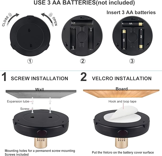 HAMVIDNE LED Spotlight, Battery Powered Picture Lights, Uplighting Indoor - Image 6
