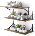 Deep Floating Shelves for Wall Set of 3, 24W x 12 Inch Deep Floating Shelves by Unknown
