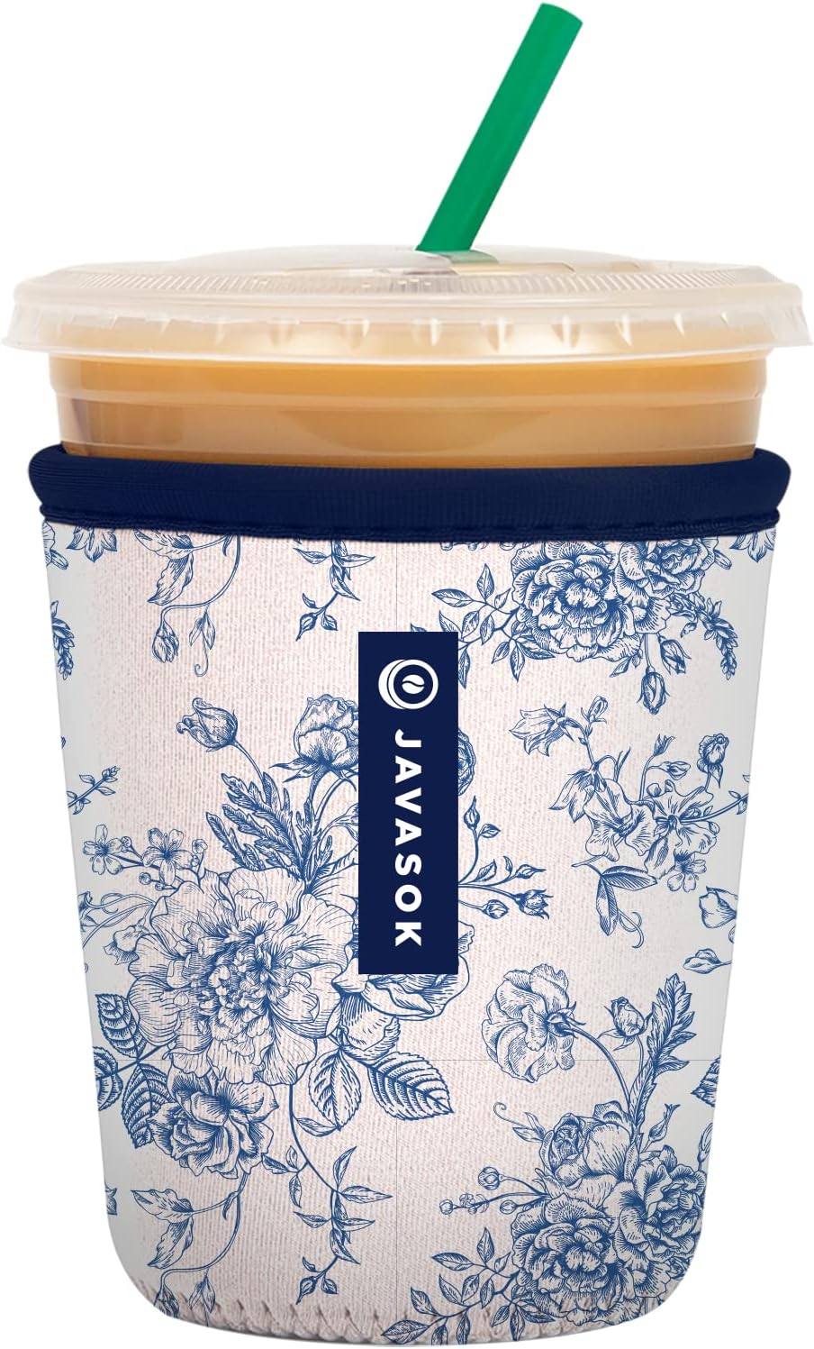 Sok It JavaSok Iced Coffee & Cold Soda Insulated Neoprene Cup Sleeve (Like Fine China, Small: 16-20oz)
