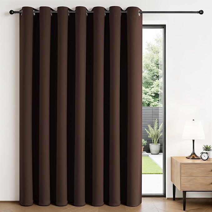 Joydeco Blackout Patio Sliding Door Curtains 90 Inches Long, Grommet Privacy by JOYDECO