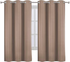 LEMOMO Cappuccino Blackout Curtains 38 x 54 Inch Length/Set of 2 Curtain - Image 2