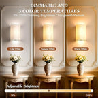 OCATO Battery Operated Wall Sconce: Wireless Wall Sconces Set of Two Magnetic - Image 2