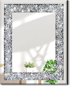 QMDECOR Rectangle Sparkling Decorative Wall Mirror by QMDECOR