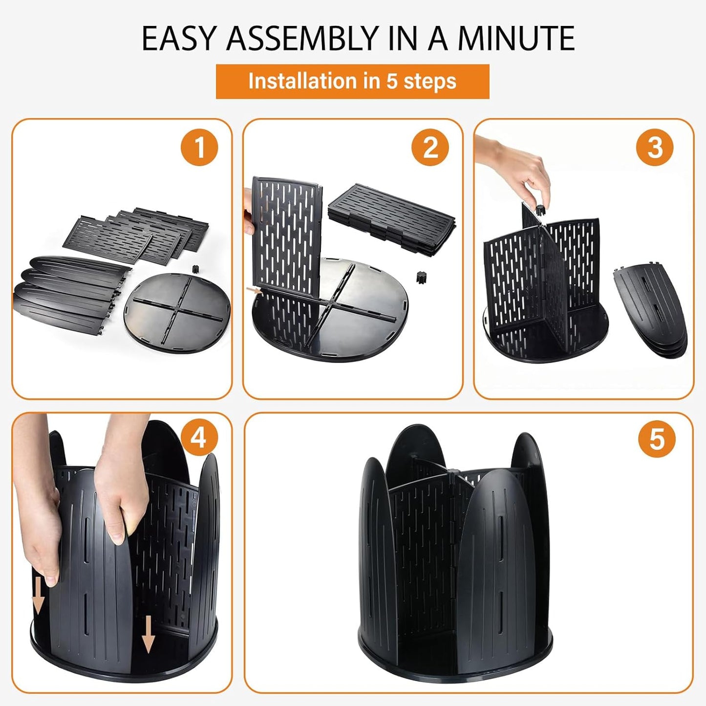 Cup and Lid Organizer ,Paper Cup Dispenser Disposable Coffee Cup Dispenser Removable Cup Holder for Bathroom,Countertops, Kitchen , Office ,Coffee Station, Bar Buffet,4 Compartment Rotating