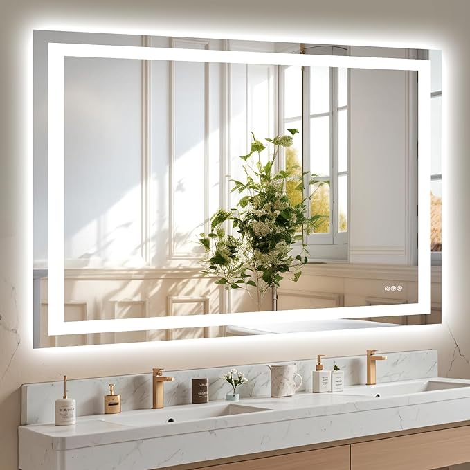 Hivone 48X40 LED Bathroom Mirror by Hivone
