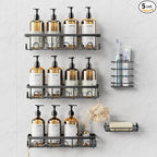 Shower Caddy, 5 Pack Shower Shelves by Deyhoc