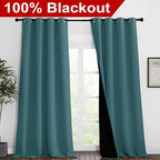 NICETOWN 100% Blackout Curtains 102 inches Long, Noise Reduction Window - Image 2