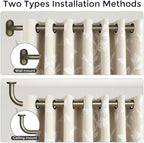 2 Pack Curtain Rods 32-46 Inch, Antique Bronze Wrap Around Blackout Curtain Rods - Image 4