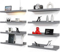 RICHER HOUSE 8 Set Floating Wall Mounted Shelves, Nursery Hanging Book Shelves by RicherHouse