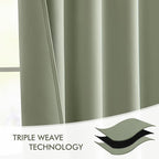 MIULEE Back Tab Sage Green Curtains 108 Inch Long 2 Panels Set - Image 7