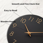 Mosewa Large Wall Clock 16 Inch Black Battery Operated Silent Non Ticking - Image 9