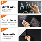 Chalkboard Wallpaper Peel and Stick, 17.5"x393.7" Blackboard Contact Paper Self - Image 7