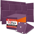 24 Pack Acoustic Panels – Sound Proof Foam Panels by TOUO