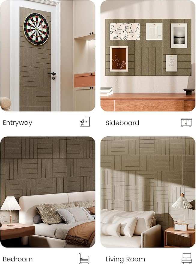 Bumusty Large Cork Board Alternative-36 x 24" Felt Bulletin Board Tiles - Image 5
