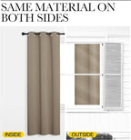 NICETOWN Taupe Room Darkening Curtains - Image 5