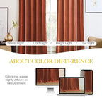NICETOWN Rust Red Blackout Velvet Curtains - Image 4