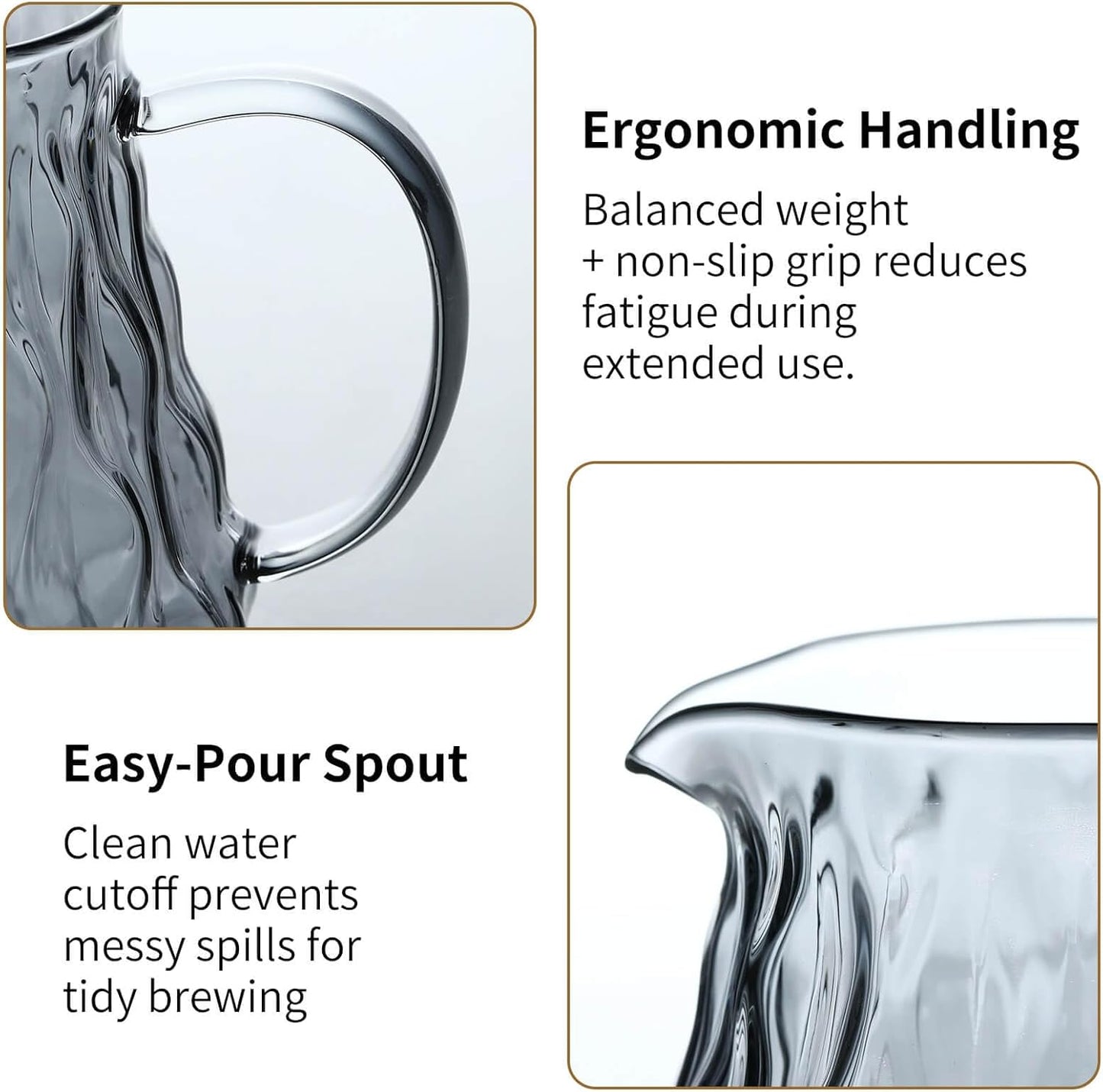 Unbreakable - Pour Over Coffee Maker 650ML/22OZ, Heat Resistant Borosilicate Glass Dripper with Filter Holder, BPA-Free Manual Coffee Brewer for Home and Office Use