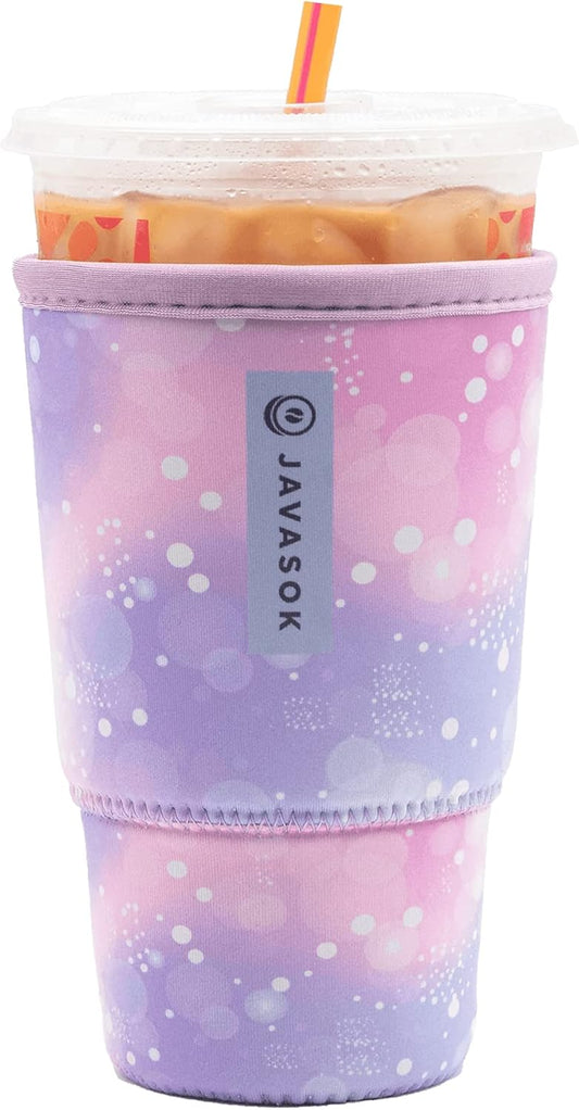 Sok It JavaSok Iced Coffee & Cold Soda Insulated Neoprene Cup Sleeve (Ombre Galaxy, Large: 30-32oz)