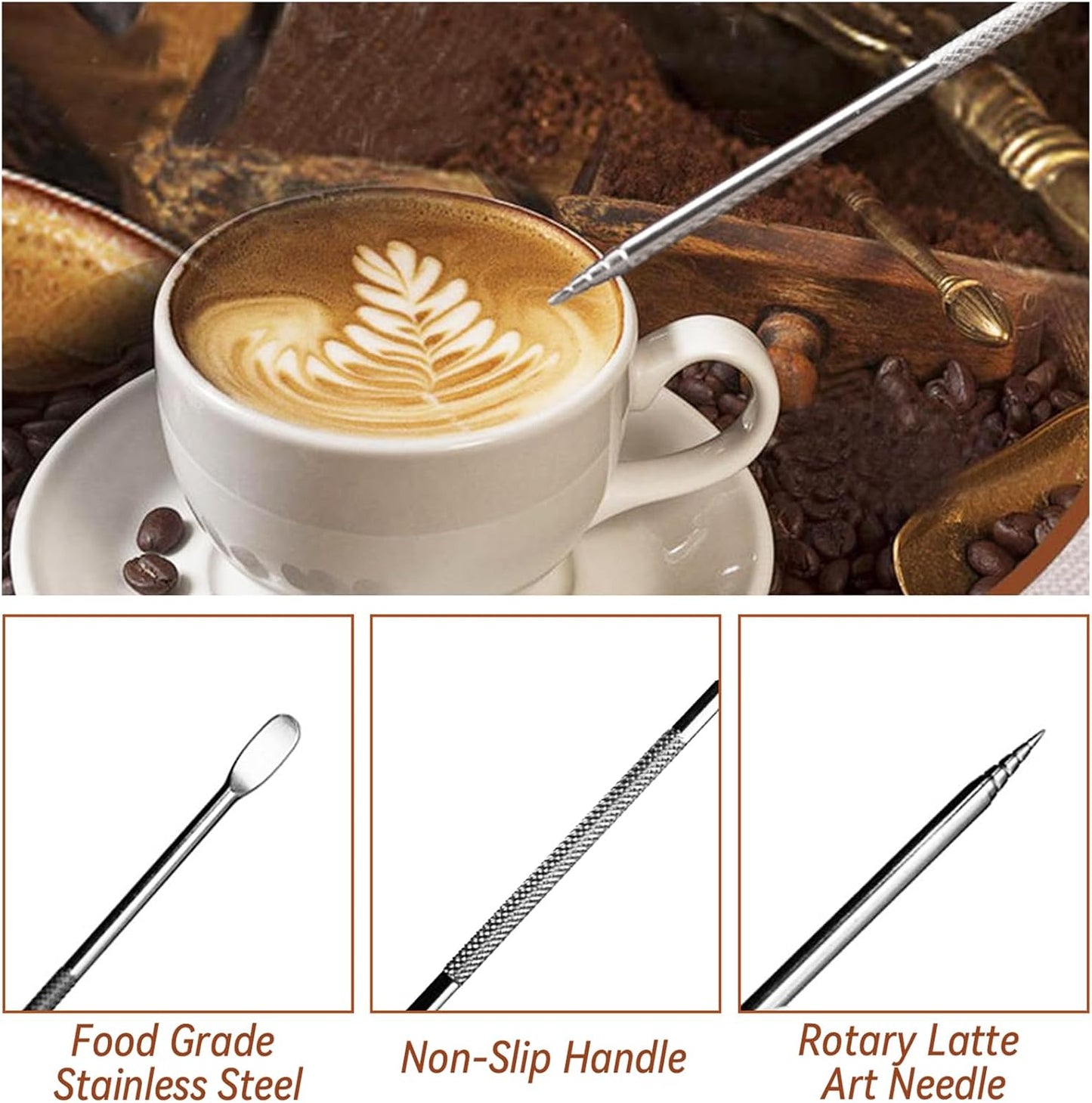 22 PCS Coffee Espresso Tamper Set, 51mm Espresso Accessories with Espresso Tamper, WDT Tool, Coffee Stirrer, Frothing Pitcher, Latte Art Pen, Tamper Mat, Coffee Stencils for Espresso Machine