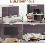 IFNOW Wall Mounted Upholstered Headboard King, 3D Peel and Stick Soundproof - Image 7