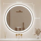 LOVESPEJO 36" Round LED Bathroom Mirror - Image 7
