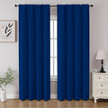 CUCRAF Royal Blue Blackout Curtains 72 inch Length 2 Panels Set, Rod Pocket by CUCRAF