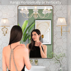 LOAAO 24”X32” Bronze Bathroom Mirrors - Image 2