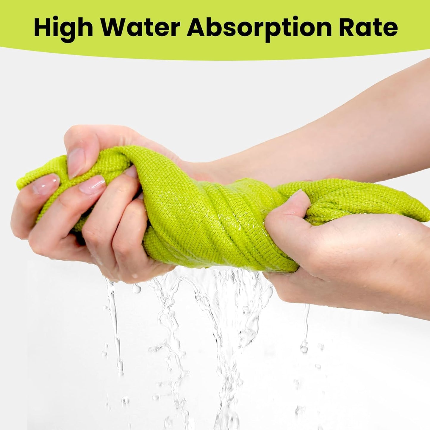 Microfiber Cleaning Cloths 15pcs (Dispenser Box), 11.8 * 9in, Cleaning Towels, Ultra Absorbent, Reusable and Washable
