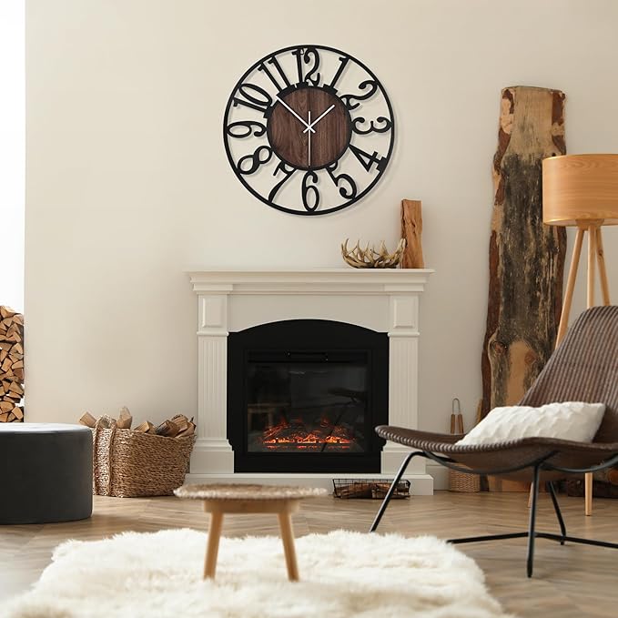 1st owned Wall Clock for Living Room -13" Silent Non Ticking, Battery Operated - Image 5