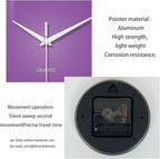 XFM Purple Wall Clock for Women Girls Bedroom 20 Inch Modern Simple Wall Clocks - Image 7