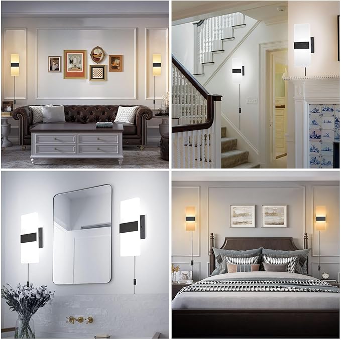 TRLIFE Modern LED Wall Sconces, Adjustable 4 Color Temperature 12W Wall Sconce - Image 3