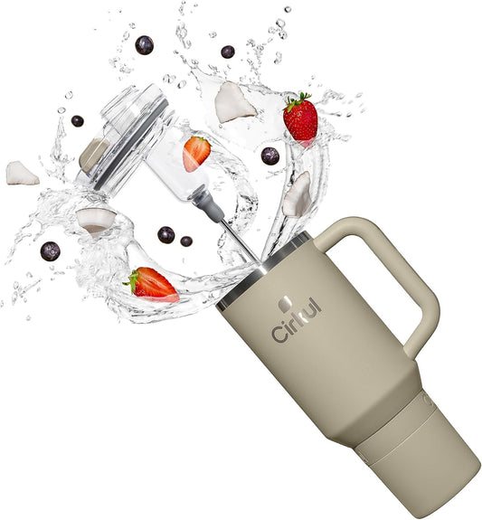 Cirkul 40oz. Ranger Stainless Steel Tumbler with Handle, All-Day StrawSip™, Double-Wall Insulated