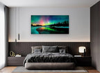 S01975 Wall Art Aurora scenery Painting on Canvas Prints Stretched and Framed - Image 6