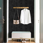 17.7"x317" Black Velvet Wallpaper Peel and Stick Velvet Fabric Wallpaper Soft - Image 4
