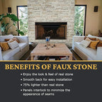 AZ Faux High-Density Polyurethane Faux Stone Flush Outside Corner - Image 4