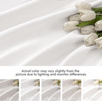 MIULEE Pure White Back Tab Light Blocking Curtains 63 Inch Length 2 Panels Set - Image 8