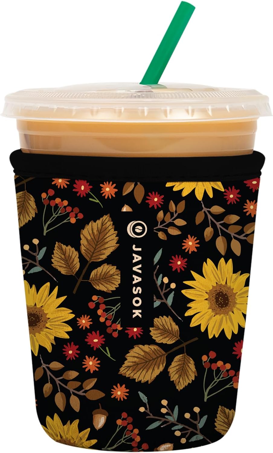 Sok It JavaSok Iced Coffee & Cold Soda Insulated Neoprene Cup Sleeve (Autumn Glow, Small: 16-20oz)