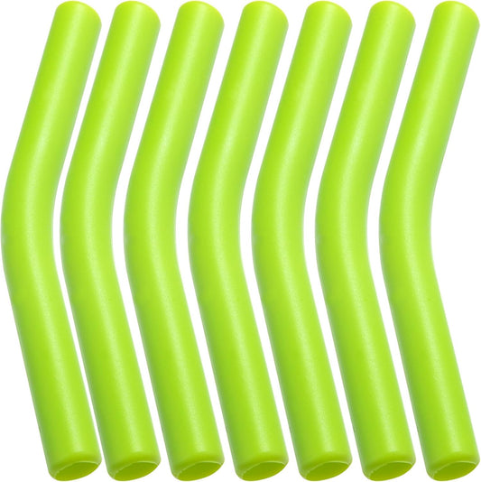 6Pcs Metal Straw Silicone Tips 5/16 IN Wide(8mm Outer Diameter) Food Grade Rubber Straw Covers Green Flex Elbow Replacement Tip for Stainless Steel Metal Straws