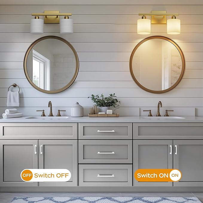 PARTPHONER Bathroom Light Fixtures, Bathroom Lighting Fixtures Over Mirror - Image 5