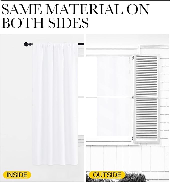 NICETOWN 2 Panels Blackout Curtains, Rod Pocket Thermal Insulated Drapes - Image 3