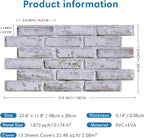 COMSTICKC 3D Whitewash Faux Brick Wall Panel Peel and Stick Wall Covering - Image 5