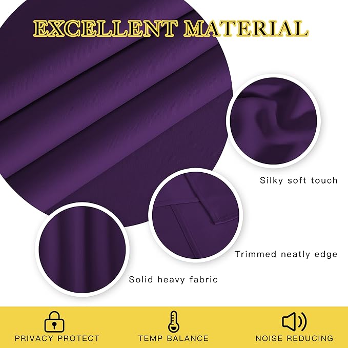 NICETOWN Blackout Curtains 84 Inch Length, Thermal Insulated Curtains - Image 2