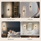 GvvooHome 28.3" Battery Operated Wall Sconces Set of 2, 360°Rotation - Image 7